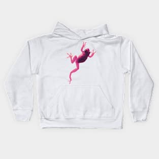 Pink Frog Climbing Kids Hoodie